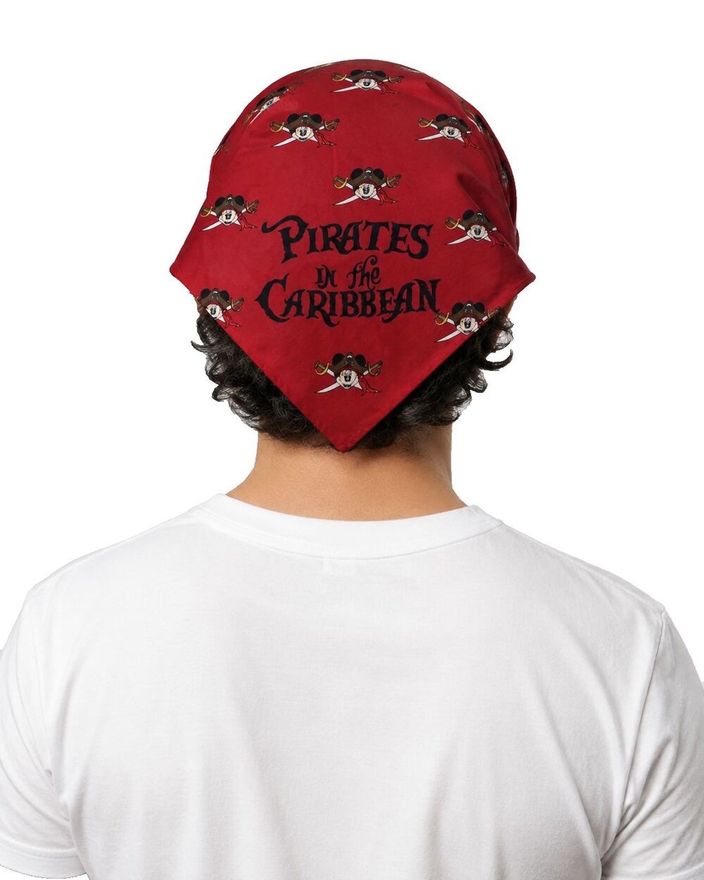Walt DISNEY Pirates In The Caribbean MICKEY MOUSE Red Bandana Triangle Scarf DCL